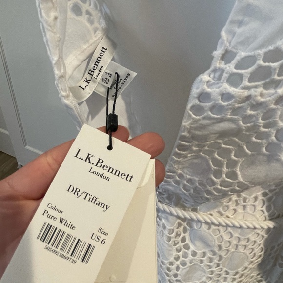 L.K. Bennett DR/Tiffany Dress white - Picture 6 of 10